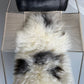 ONE OF A KIND White with Light Grey Spots Icelandic Sheepskin