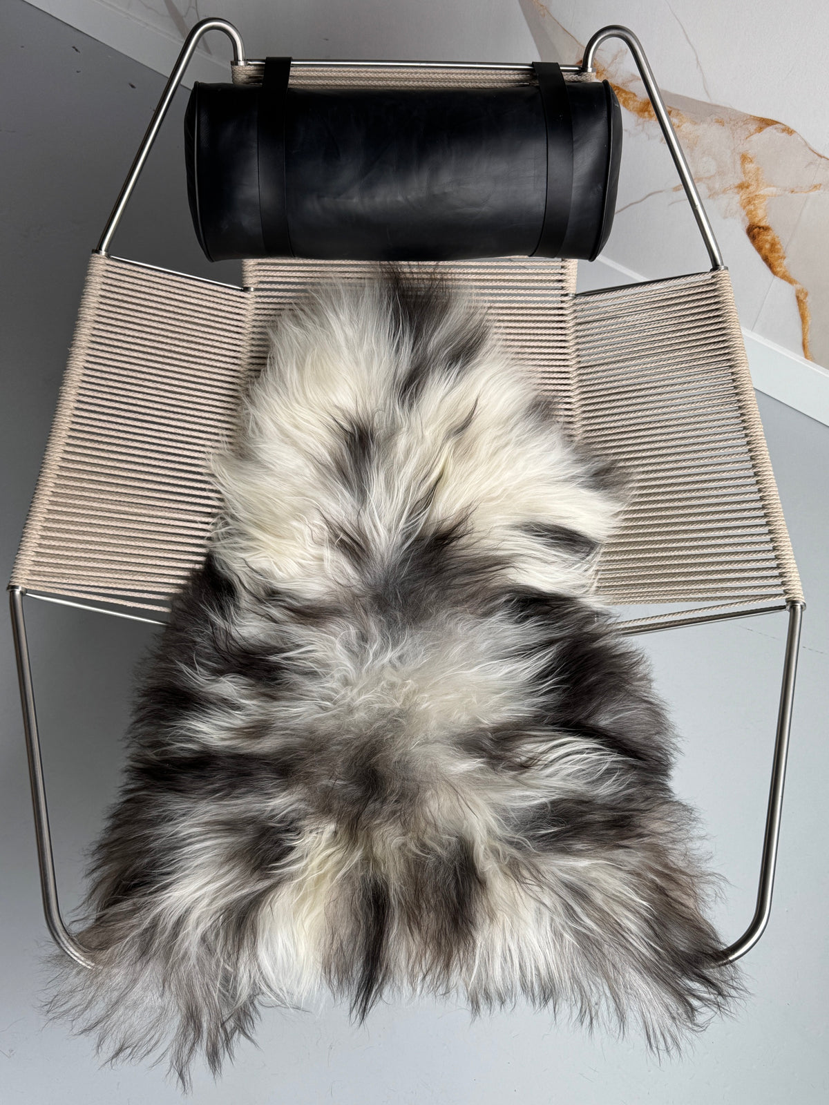 ONE OF A KIND Natural Grey Motley Icelandic Sheepskin