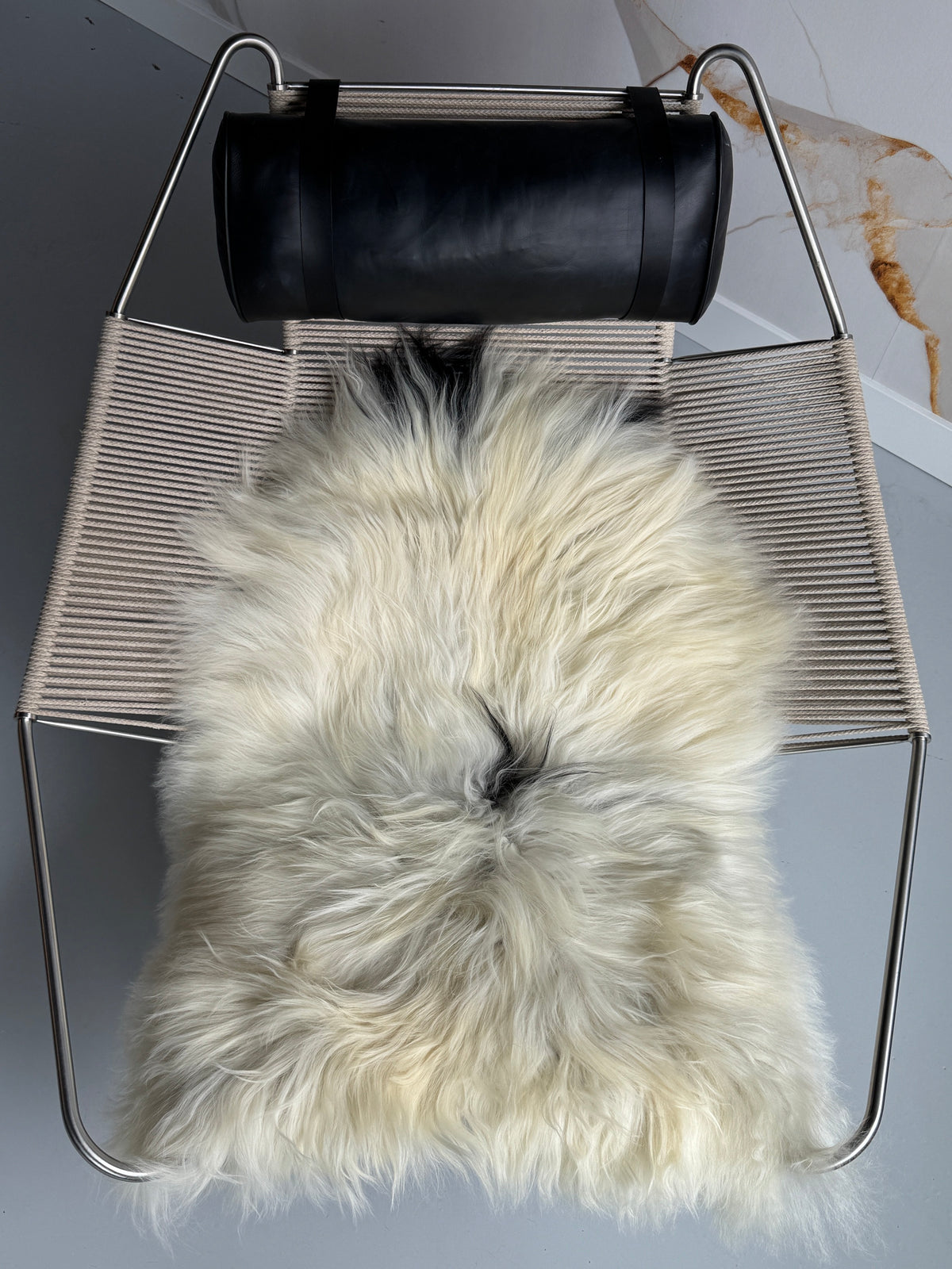 ONE OF A KIND White/Yellow Icelandic Sheepskin