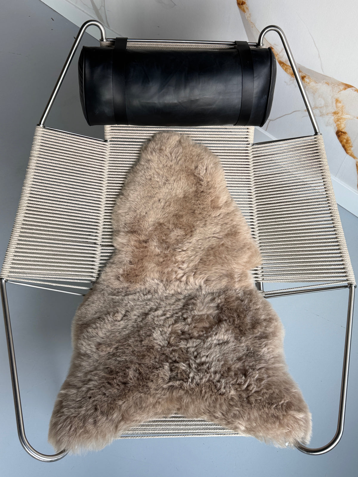 ONE OF A KIND Shorn Dark Nude Icelandic Sheepskin