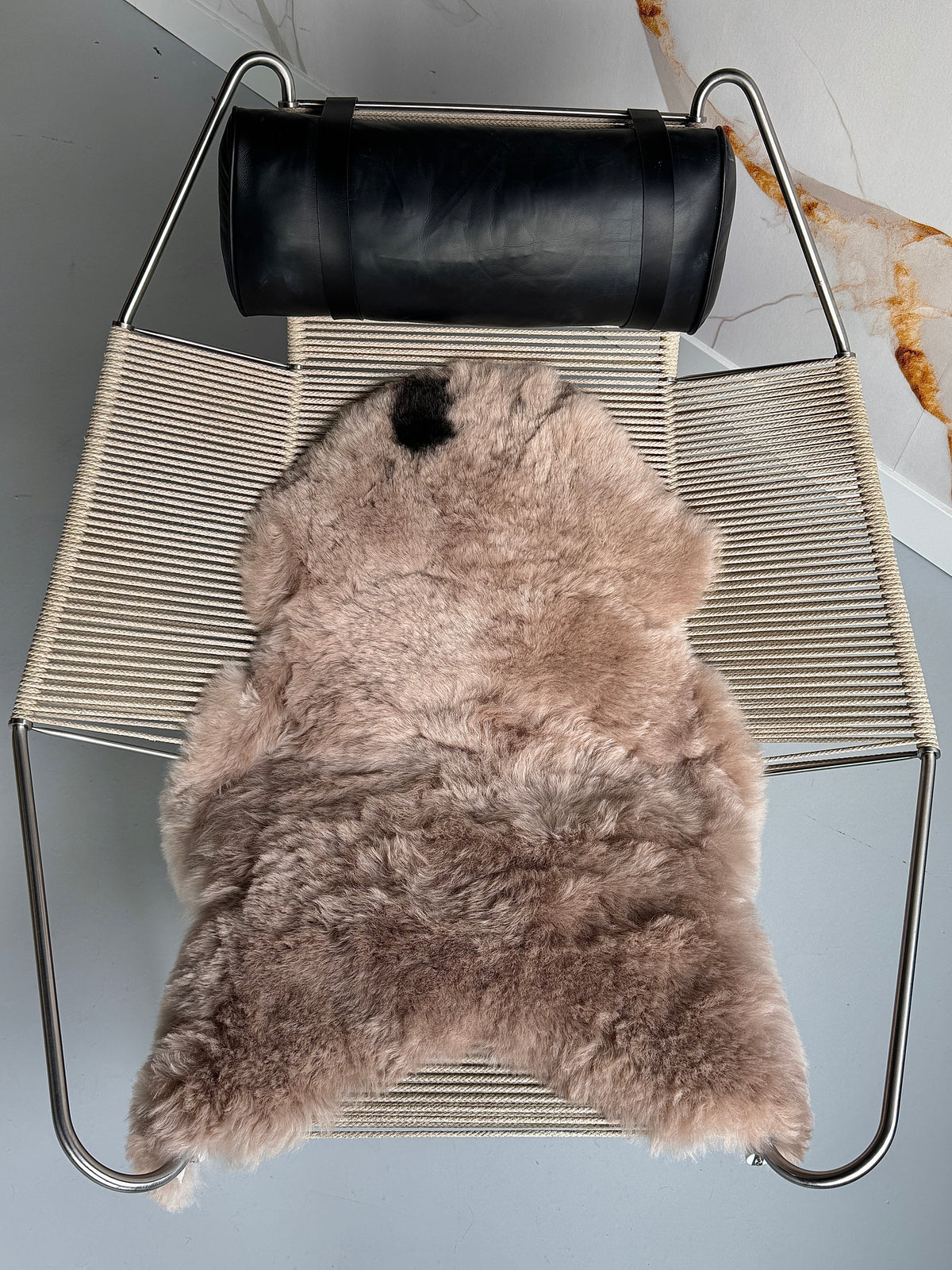 ONE OF A KIND Shorn Nude Icelandic Sheepskin