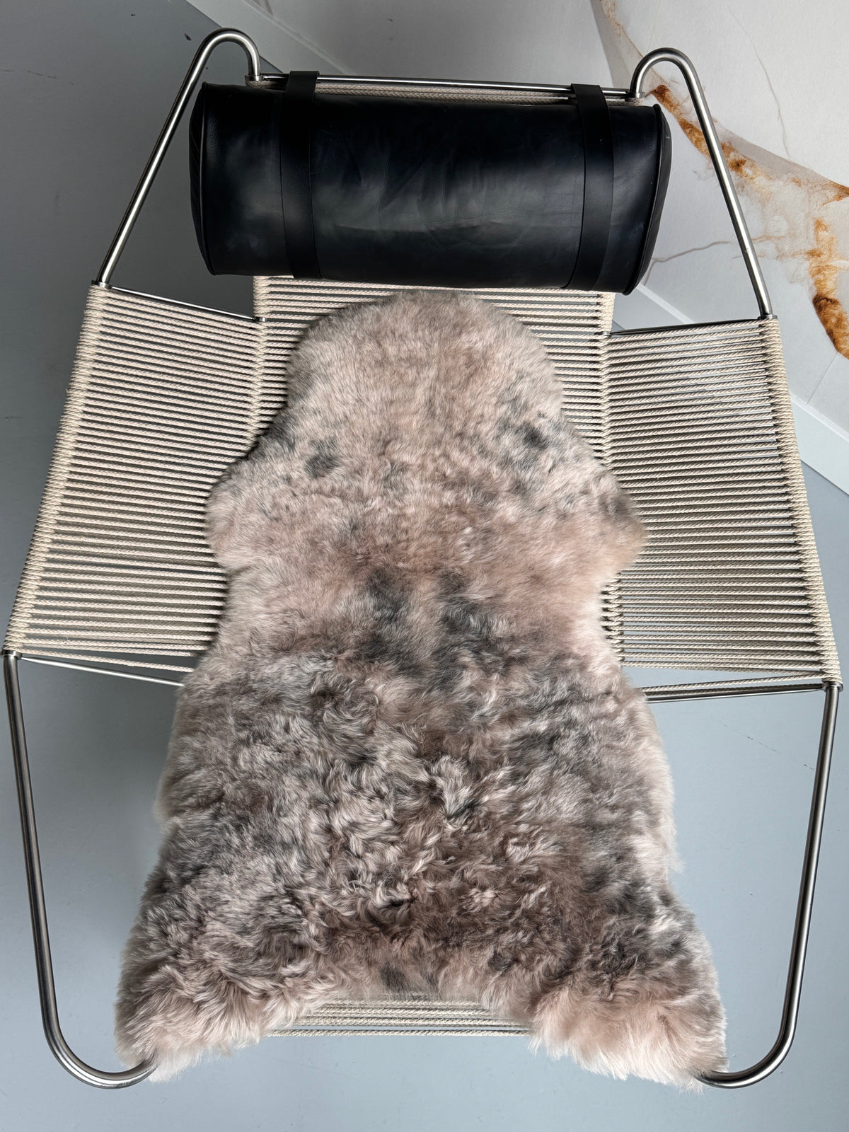 ONE OF A KIND Shorn Nude "Marble" Icelandic Sheepskin
