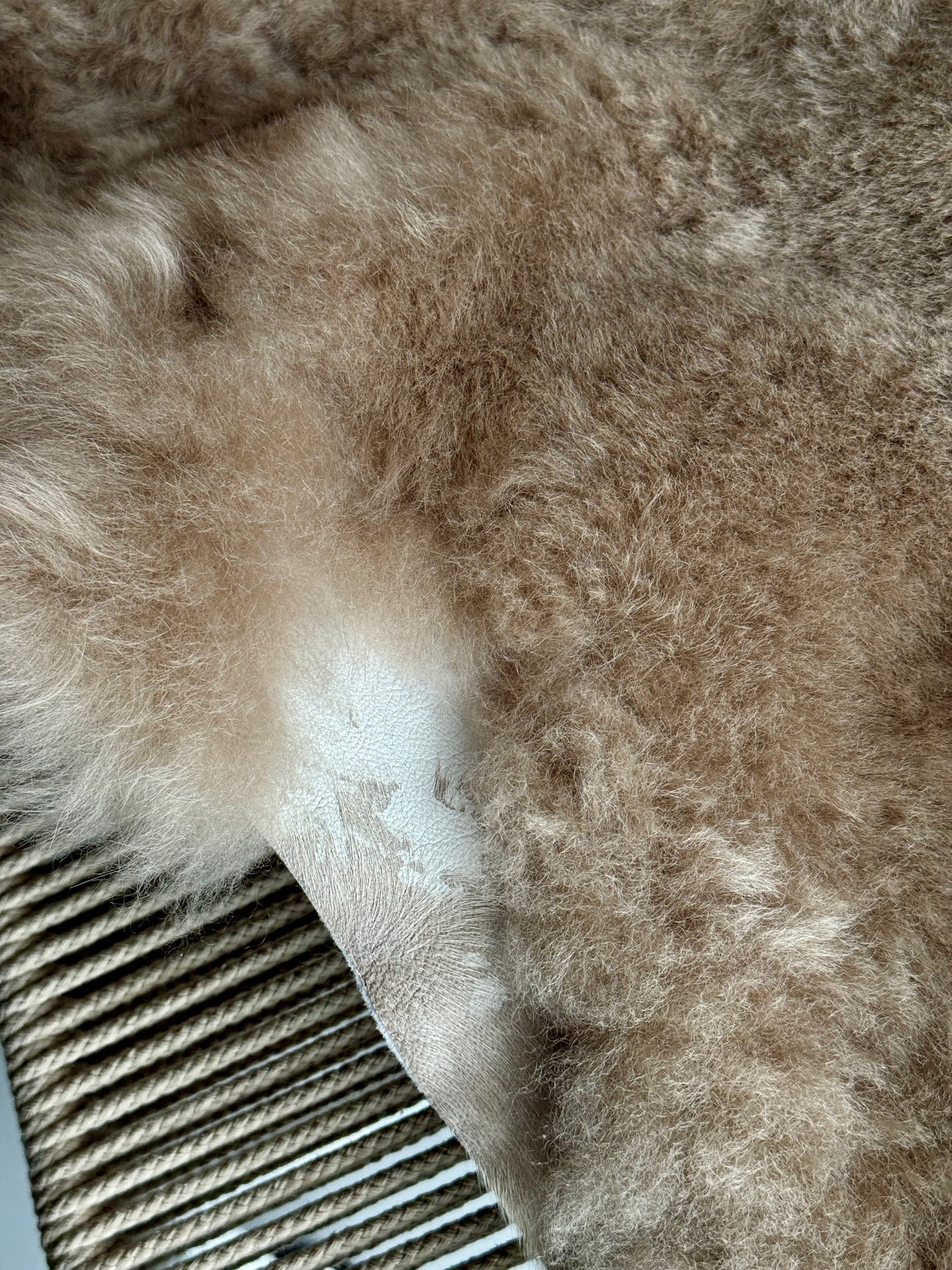 ONE OF A KIND Large Shorn Dark Nude Icelandic Sheepskin