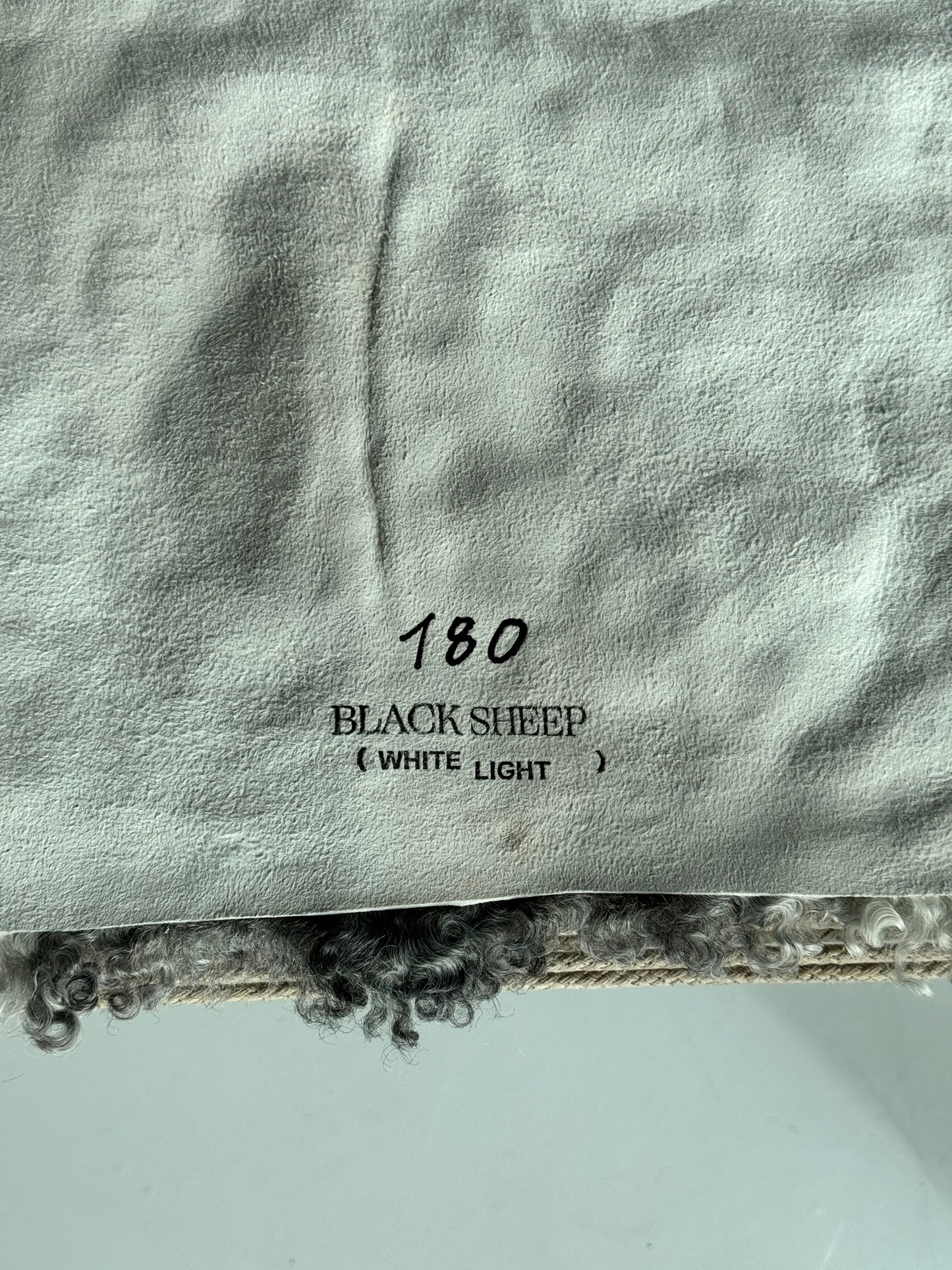 ONE OF A KIND Silver with small light curls Medium Wool Gotland Sheepskin