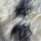 ONE OF A KIND White with Light Grey Spots Icelandic Sheepskin