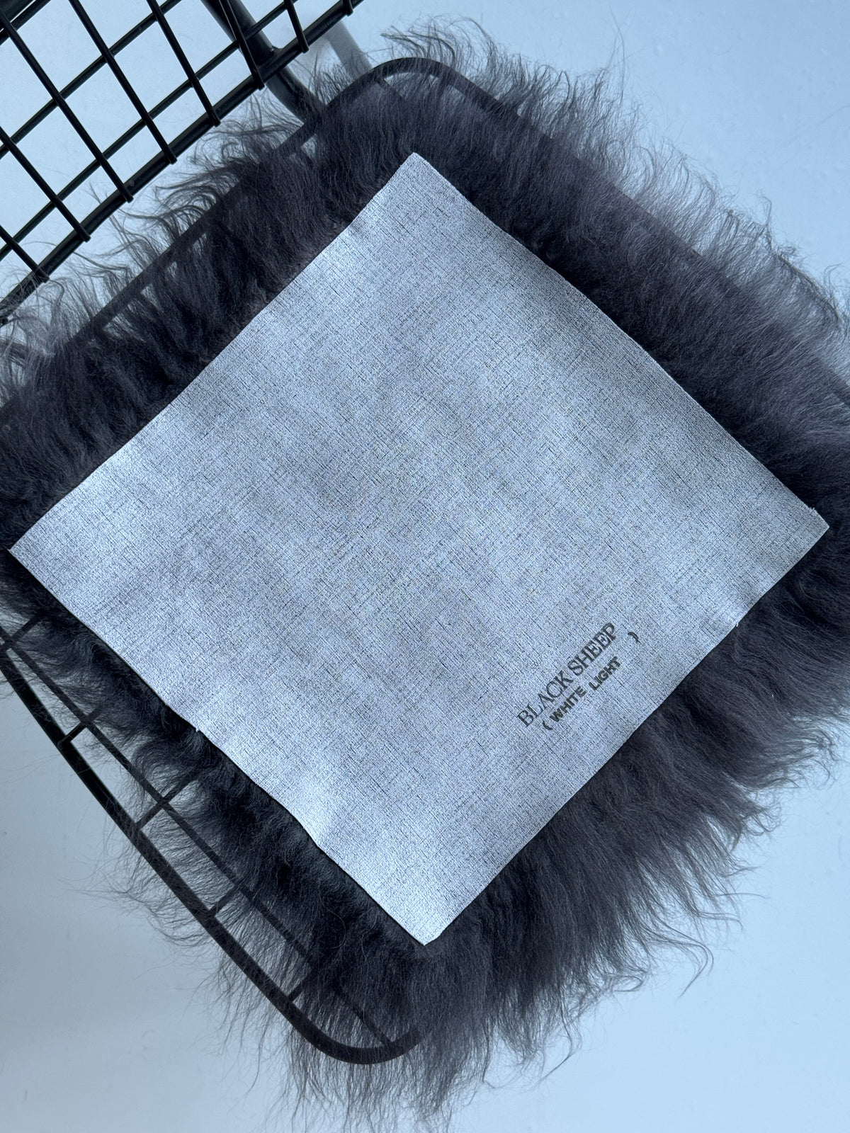 Steel Icelandic Sheepskin Chair Pad 12" x 12"