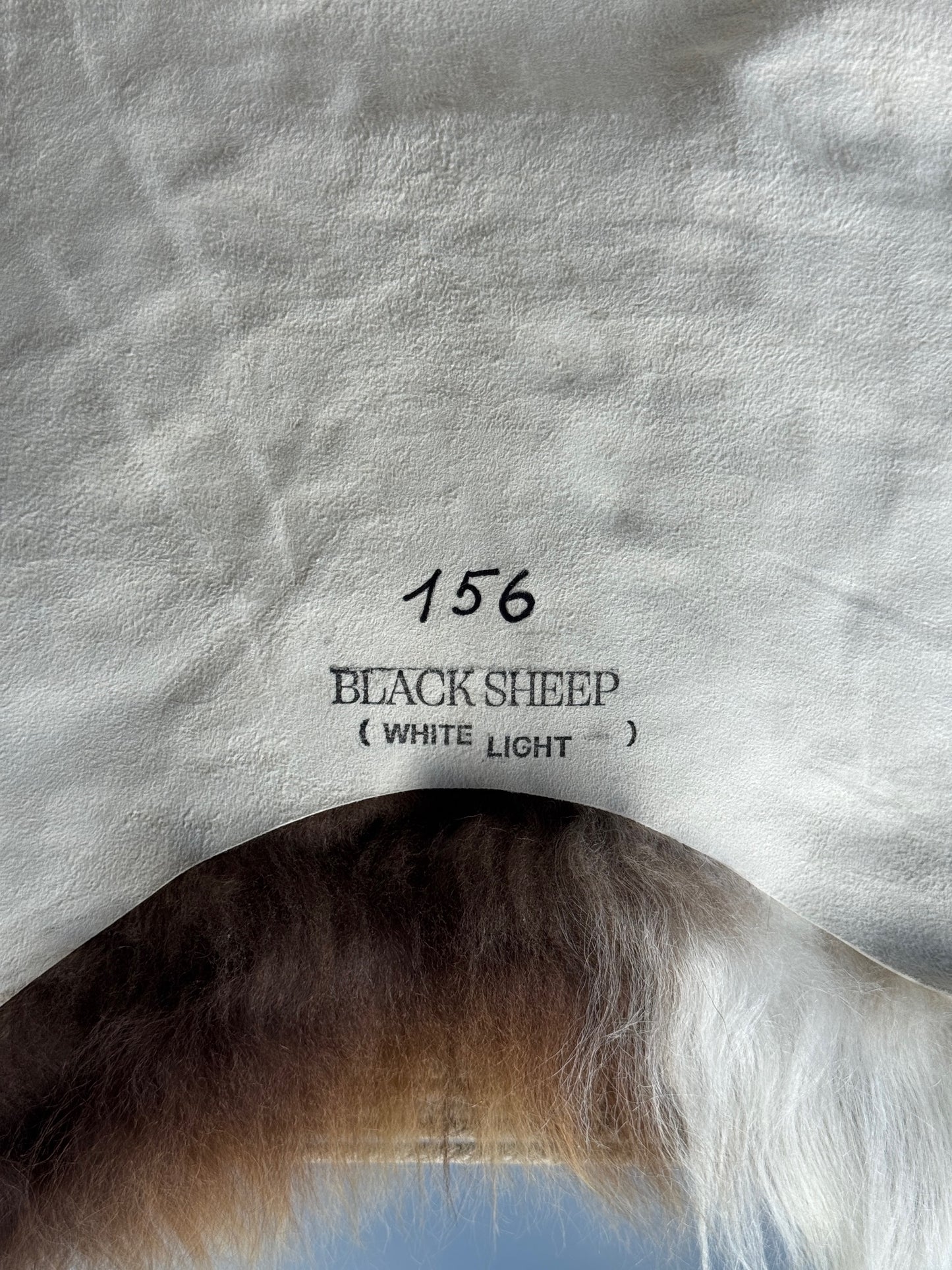 ONE OF A KIND Natural Brown with White Splashes Icelandic Sheepskin