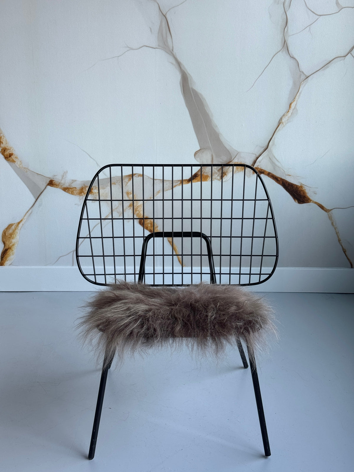Brown Icelandic Sheepskin Chair Pad 12" x 12"