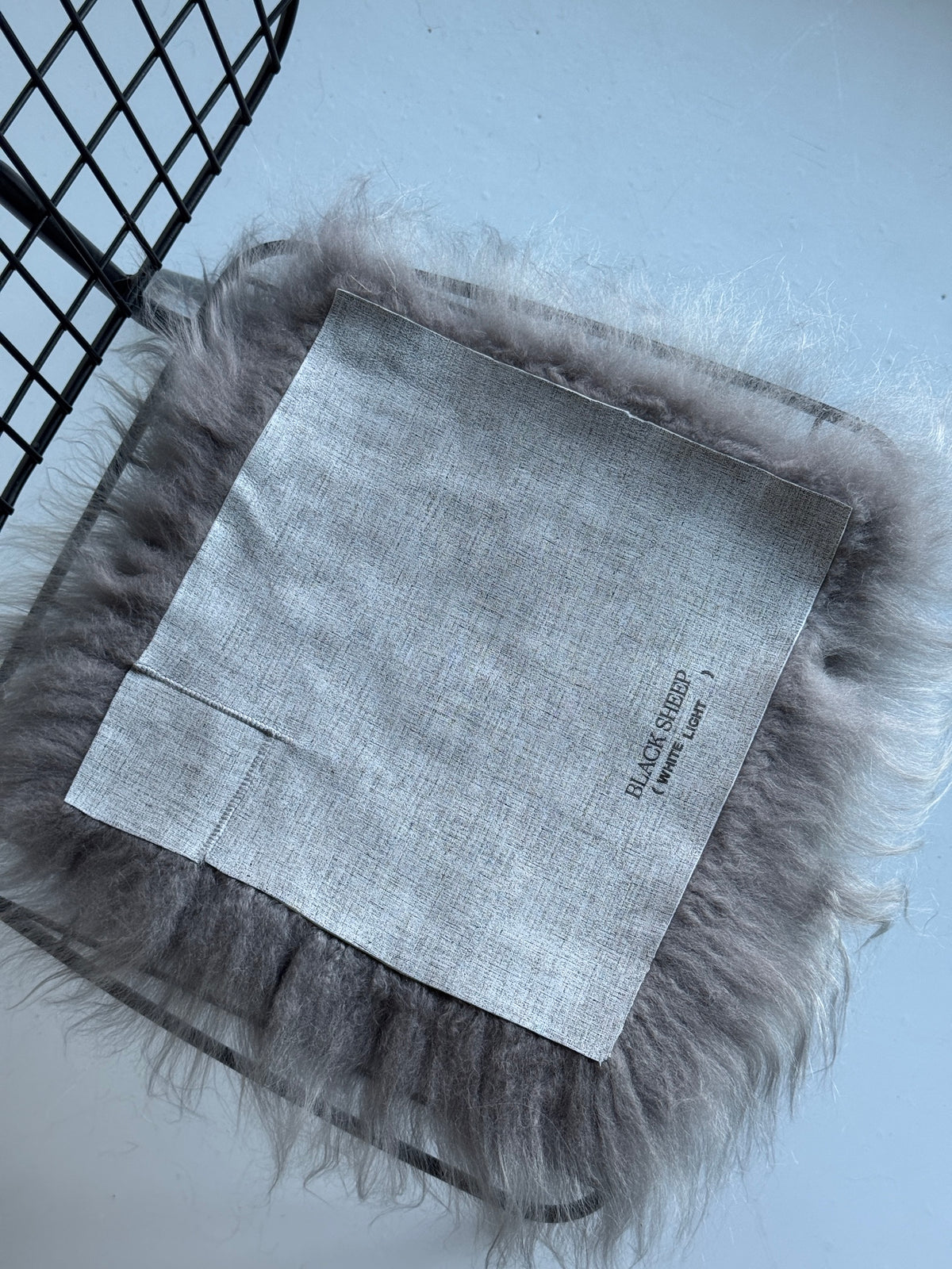 Silver Icelandic Sheepskin Chair Pad 12" x 12"