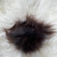 ONE OF A KIND White with single Brown/Grey spot Icelandic Sheepskin