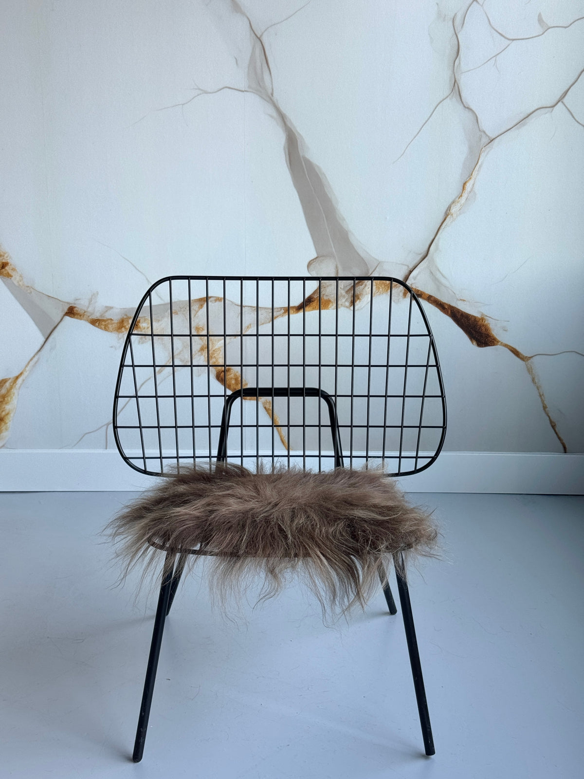 Brown Icelandic Sheepskin Chair Pad 12" x 12"