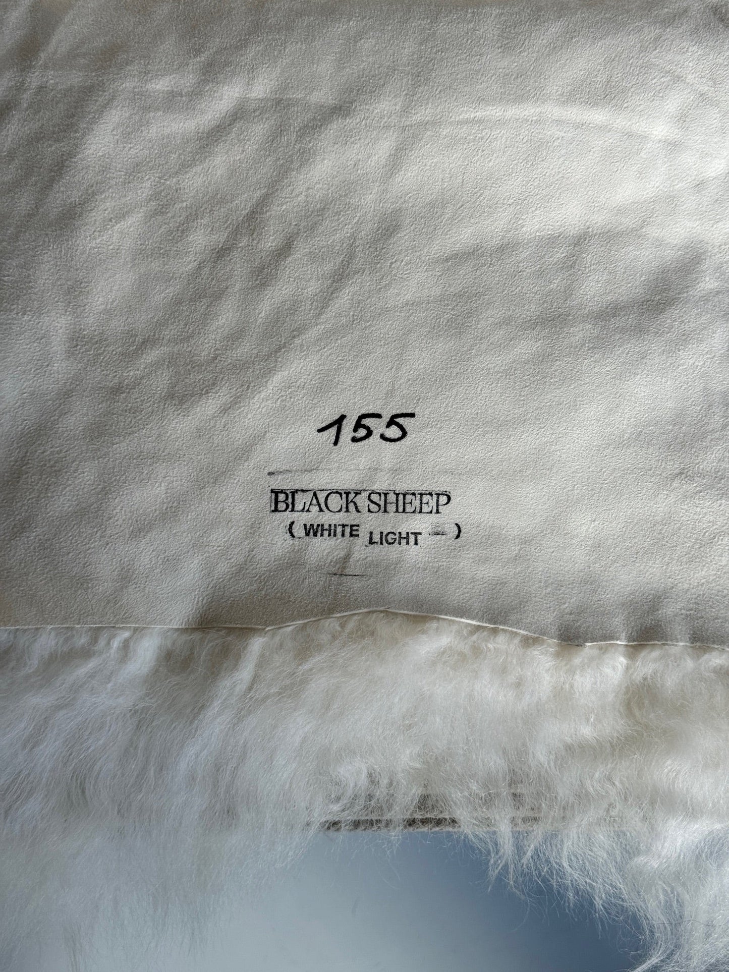 ONE OF A KIND White with Light Grey Spots Icelandic Sheepskin