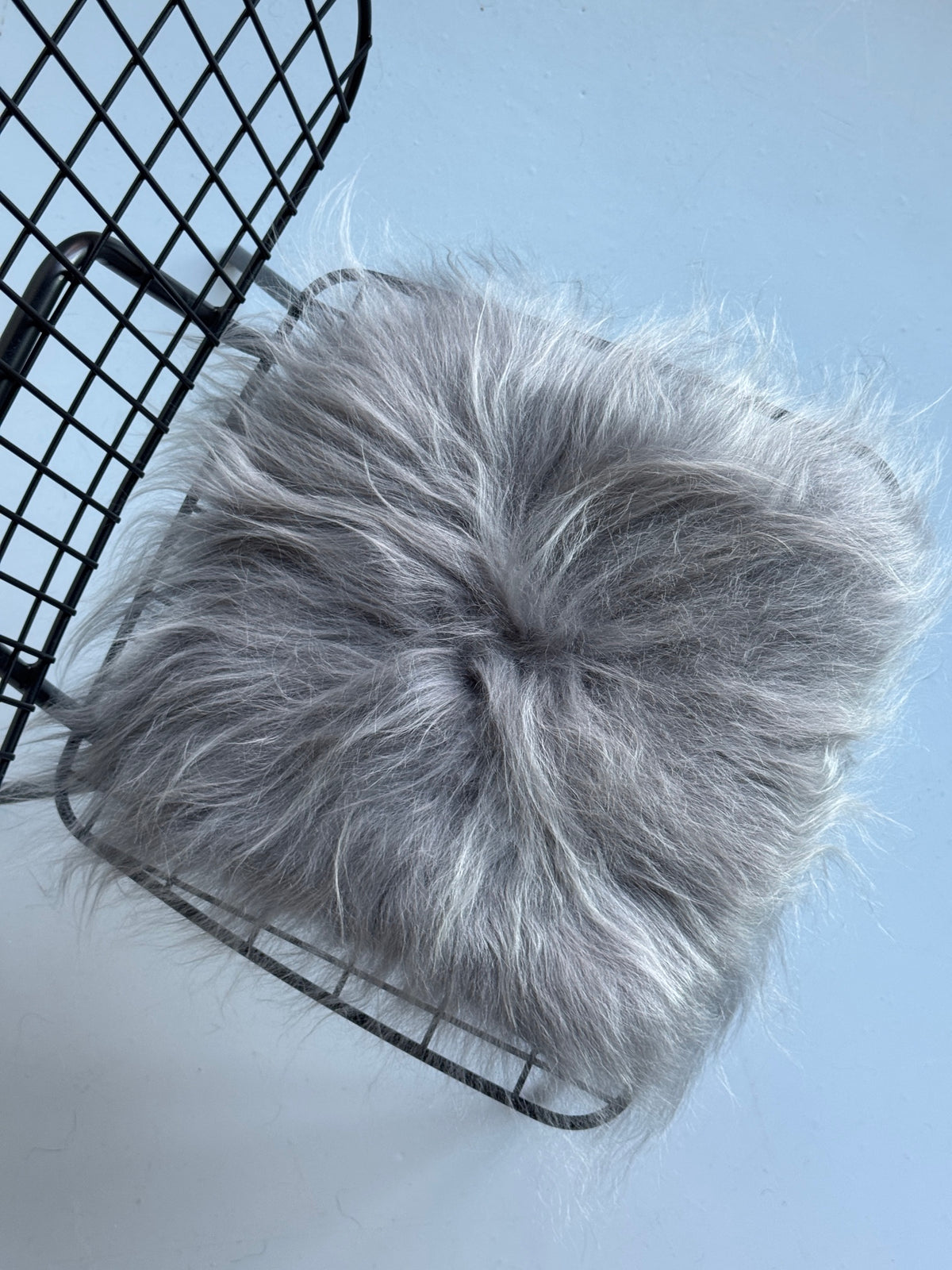 Silver Icelandic Sheepskin Chair Pad 12" x 12"
