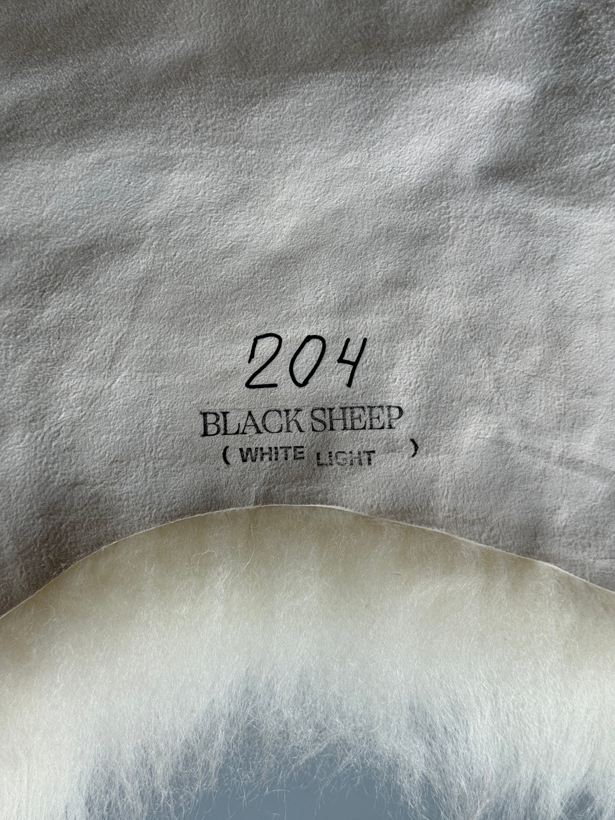 ONE OF A KIND Icelandic Sheepskin with Light Grey Spot