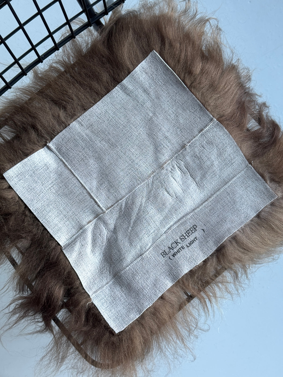 Brown Icelandic Sheepskin Chair Pad 12" x 12"