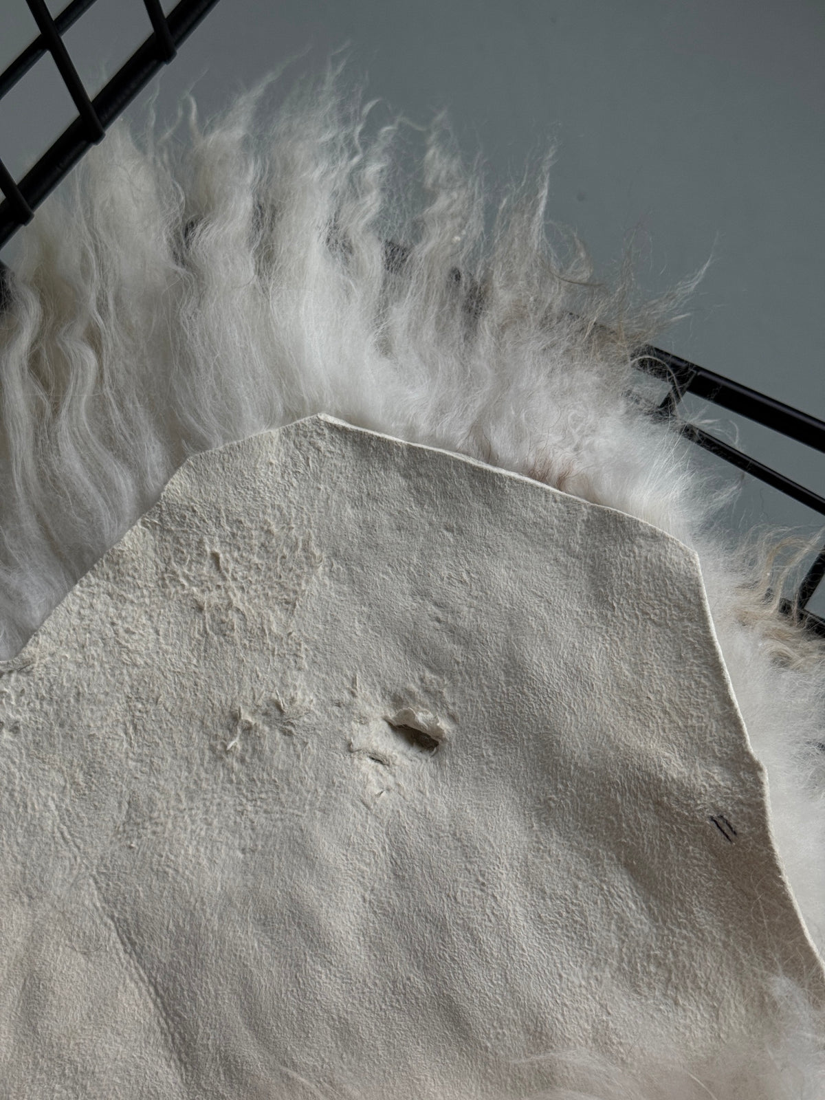 B Grade White Curly Icelandic Sheepskin