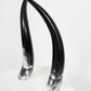 Ankole Dark Decorative Horn Set - Black Sheep (White Light)