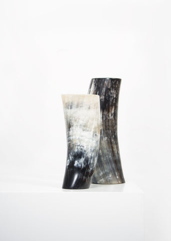 Ankole Horn Dark Vase - Black Sheep (White Light)