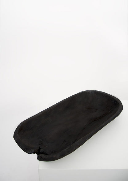 Burnt Teak Oval Vessel - Black Sheep (White Light)