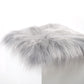 Silver Icelandic Sheepskin Chair Pad - Black Sheep (White Light)