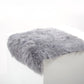 Shorn Silver Icelandic Sheepskin Chair Pad - Black Sheep (White Light)