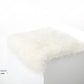 Shorn White Icelandic Sheepskin Chair Pad - Black Sheep (White Light)