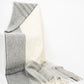 Tartan Pattern Icelandic Wool Throw - Black Sheep (White Light)
