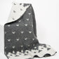 Geometric Pattern Icelandic Wool Throw - Black Sheep (White Light)