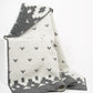 Geometric Pattern Icelandic Wool Throw - Black Sheep (White Light)