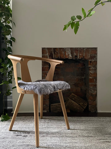 Shorn Silver Icelandic Sheepskin Chair Pad