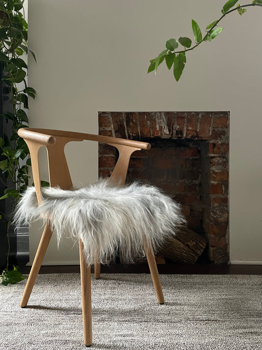 Grey Icelandic Sheepskin Chair Pad