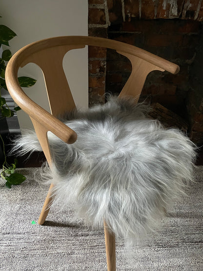 Grey Icelandic Sheepskin Chair Pad