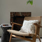 Square Shorn White Icelandic Sheepskin Pillow Cover - Black Sheep (White Light)