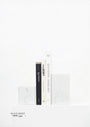 Bianco Carrara Marble Asymmetric Book Ends - Black Sheep (White Light)
