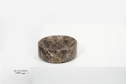 Dark Emperador Marble Deep Dish - Black Sheep (White Light)