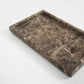 Dark Emperador Marble Large Rectangular Tray - Black Sheep (White Light)