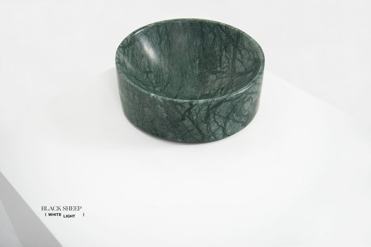 Empress Green Marble Deep Dish - Black Sheep (White Light)