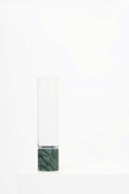 Empress Green Marble and Glass Vase - Black Sheep (White Light)