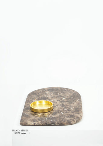 Dark Emperador Marble Serving Tray - Black Sheep (White Light)