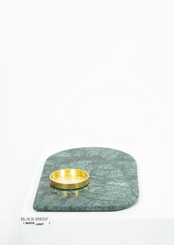 Empress Green Marble Serving Tray - Black Sheep (White Light)
