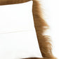 Square Shorn Brown Icelandic Sheepskin Pillow Cover - Black Sheep (White Light)