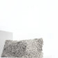 Rectangular Grey Gotland Sheepskin Pillow Cover - Black Sheep (White Light)