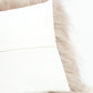 Square Shorn Linen Icelandic Sheepskin Pillow Cover - Black Sheep (White Light)