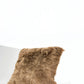 Square Shorn Brown Icelandic Sheepskin Pillow Cover - Black Sheep (White Light)