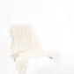 White Short Wool Gotland Sheepskin - Black Sheep (White Light)