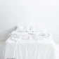 White Italian Linen Duvet Set - Black Sheep (White Light)