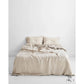Sand Italian Linen Sheet Set - Black Sheep (White Light)
